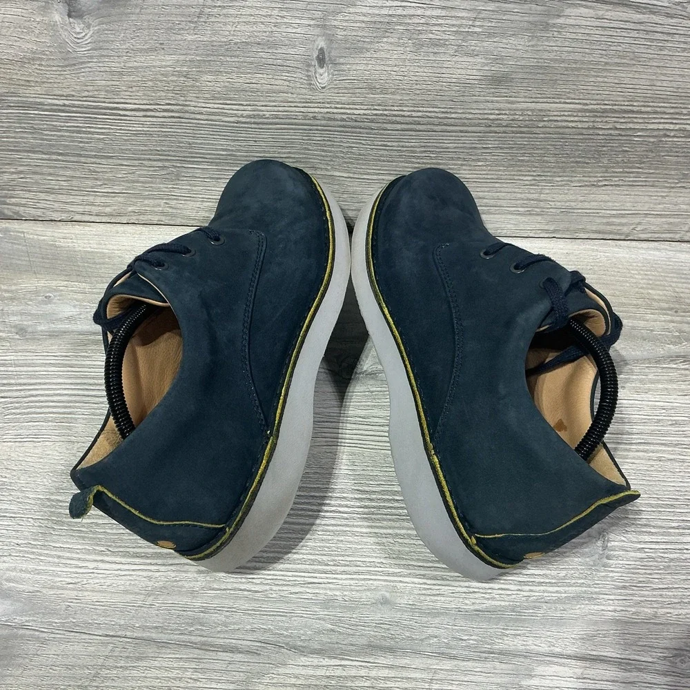 Samuel Hubbard Mens Size 10 M US M1100-016 Lace Up Navy Nubuck Leather Shoes